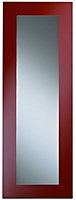 Cooke & Lewis Raffello Gloss red Glazed bridging door & pan drawer front, (W)1000mm (H)356mm (T)18mm