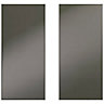 Cooke & Lewis Raffello High Gloss Anthracite Base corner Cabinet door (W)925mm (H)720mm (T)18mm, Set of 2