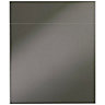 Cooke & Lewis Raffello High Gloss Anthracite Drawerline door & drawer front, (W)600mm