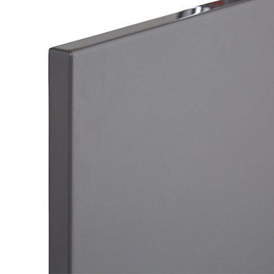 Cooke & Lewis Raffello High Gloss Anthracite Gloss anthracite Slab Standard Cabinet door (W)400mm (H)715mm (T)18mm