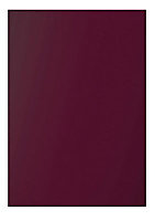 Cooke & Lewis Raffello High Gloss Aubergine Standard Cabinet door (W)500mm (H)715mm (T)18mm