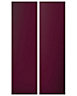 Cooke & Lewis Raffello High Gloss Aubergine Tall corner Cabinet door (W)250mm (H)895mm (T)18mm, Set of 2