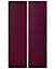 Cooke & Lewis Raffello High Gloss Aubergine Tall corner Cabinet door (W)250mm (H)895mm (T)18mm, Set of 2