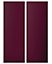 Cooke & Lewis Raffello High Gloss Aubergine Wall corner Cabinet door (W)250mm (H)715mm (T)18mm, Set of 2