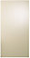 Cooke & Lewis Raffello High Gloss Cream Fridge/Freezer Cabinet door (W)600mm (H)1197mm (T)18mm