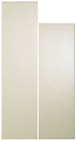 Cooke & Lewis Raffello High Gloss Cream Larder Cabinet door (W)300mm (H)2092mm (T)18mm, Set of 2