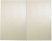 Cooke & Lewis Raffello High Gloss Cream Larder Cabinet door (W)600mm (H)1912mm (T)18mm, Set of 2
