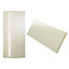 Cooke & Lewis Raffello High Gloss Cream Standard curved door & filler post