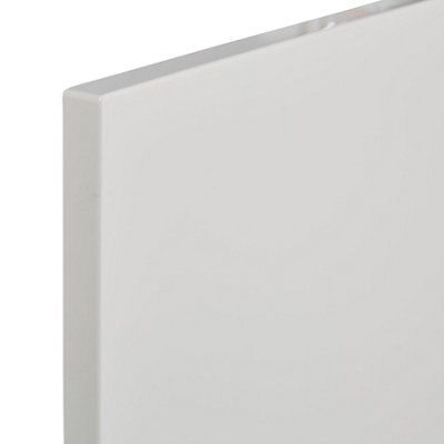Cooke & Lewis Raffello High Gloss Cream Tall Cabinet door (W)300mm (H)895mm (T)18mm