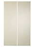 Cooke & Lewis Raffello High Gloss Cream Tall corner Cabinet door (W)250mm, Set of 2
