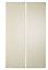 Cooke & Lewis Raffello High Gloss Cream Tall corner Cabinet door (W)250mm, Set of 2