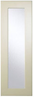 Cooke & Lewis Raffello High Gloss Cream Tall glazed Cabinet door (W)300mm (H)895mm (T)18mm