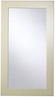 Cooke & Lewis Raffello High Gloss Cream Tall glazed Cabinet door (W)500mm (H)895mm (T)18mm
