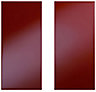 Cooke & Lewis Raffello High Gloss Red Base corner Cabinet door (W)925mm (H)720mm (T)18mm, Set of 2