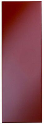 Cooke & Lewis Raffello High Gloss Red Gloss red Slab Tall Cabinet door (W)300mm (H)895mm (T)18mm