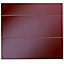 Cooke & Lewis Raffello High Gloss Red Slab Drawer front, Set of 3
