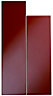 Cooke & Lewis Raffello High Gloss Red Tall Cabinet door (W)300mm (H)2092mm (T)18mm, Set of 2