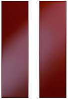 Cooke & Lewis Raffello High Gloss Red Tall corner Cabinet door (W)250mm, Set of 2