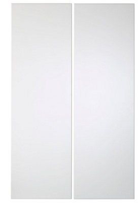 Cooke & Lewis Raffello High Gloss White Larder Cabinet door (W)300mm (H)1912mm (T)18mm, Set of 2