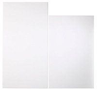 Cooke & Lewis Raffello High Gloss White Tall Cabinet door (W)600mm (H)2092mm (T)18mm, Set of 2