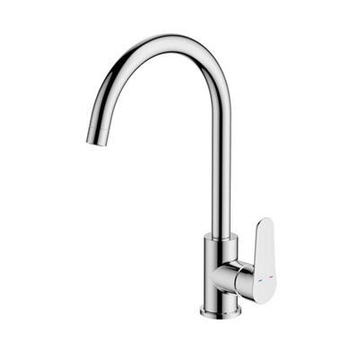 Cooke & Lewis Raneh Chrome effect Kitchen Side lever Tap