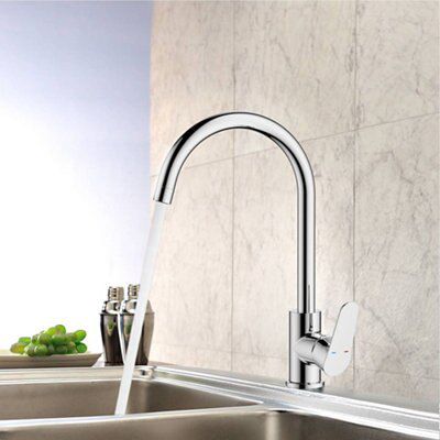 Cooke & Lewis Raneh Chrome effect Kitchen Side lever Tap