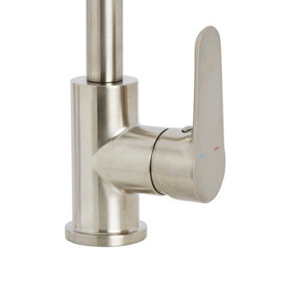 Cooke & Lewis Raneh Nickel effect Kitchen Side lever Tap