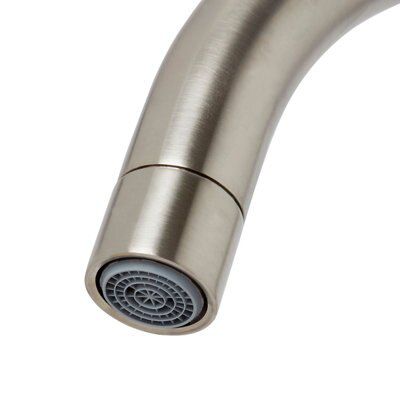 Cooke & Lewis Raneh Nickel effect Kitchen Side lever Tap