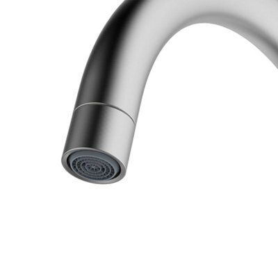 Cooke & Lewis Raneh Nickel effect Kitchen Side lever Tap