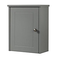 Cooke & Lewis Rhone Matt Grey Single Wall Cabinet (W)400mm (H)500mm