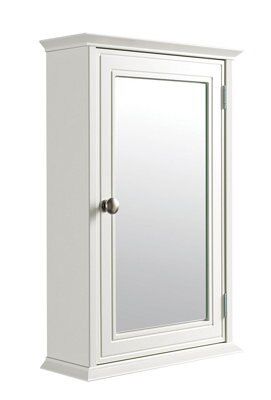Cooke & Lewis Romano White Mirrored Cabinet (W)435mm (H)653mm
