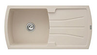 Cooke & Lewis Sahara beige Composite quartz 1 Bowl Sink & drainer x 1000mm