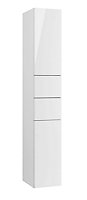 Cooke & Lewis Santini Gloss White Tall Cabinet (W)300mm (H)1972mm