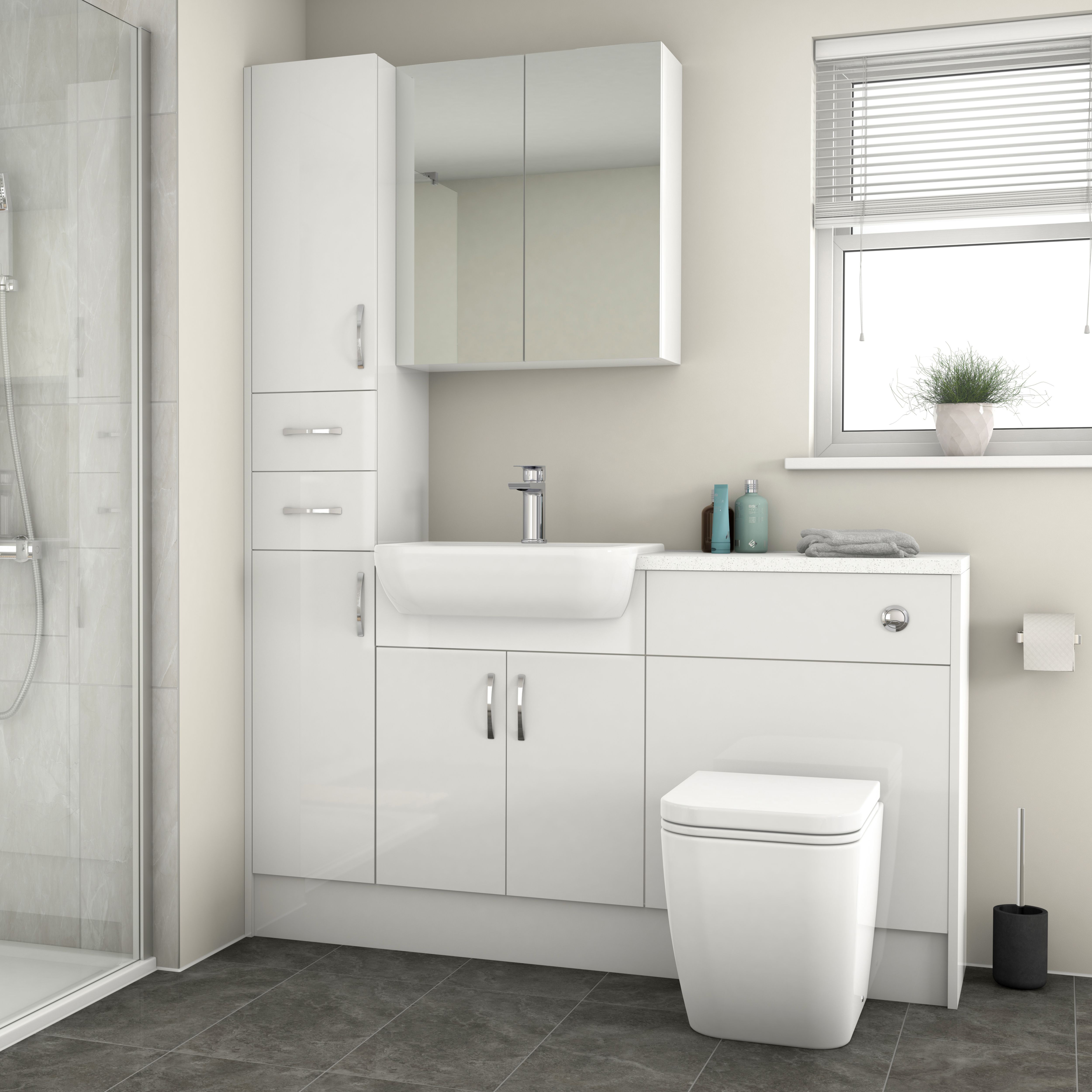 B&q bathroom 2024 sink units