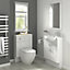 Cooke & Lewis Santini Slimline Gloss White Freestanding Toilet cabinet (W)600mm (H)852mm