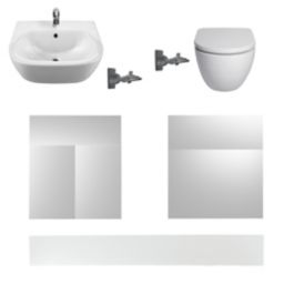 Cooke & Lewis Santini White Bathroom kit