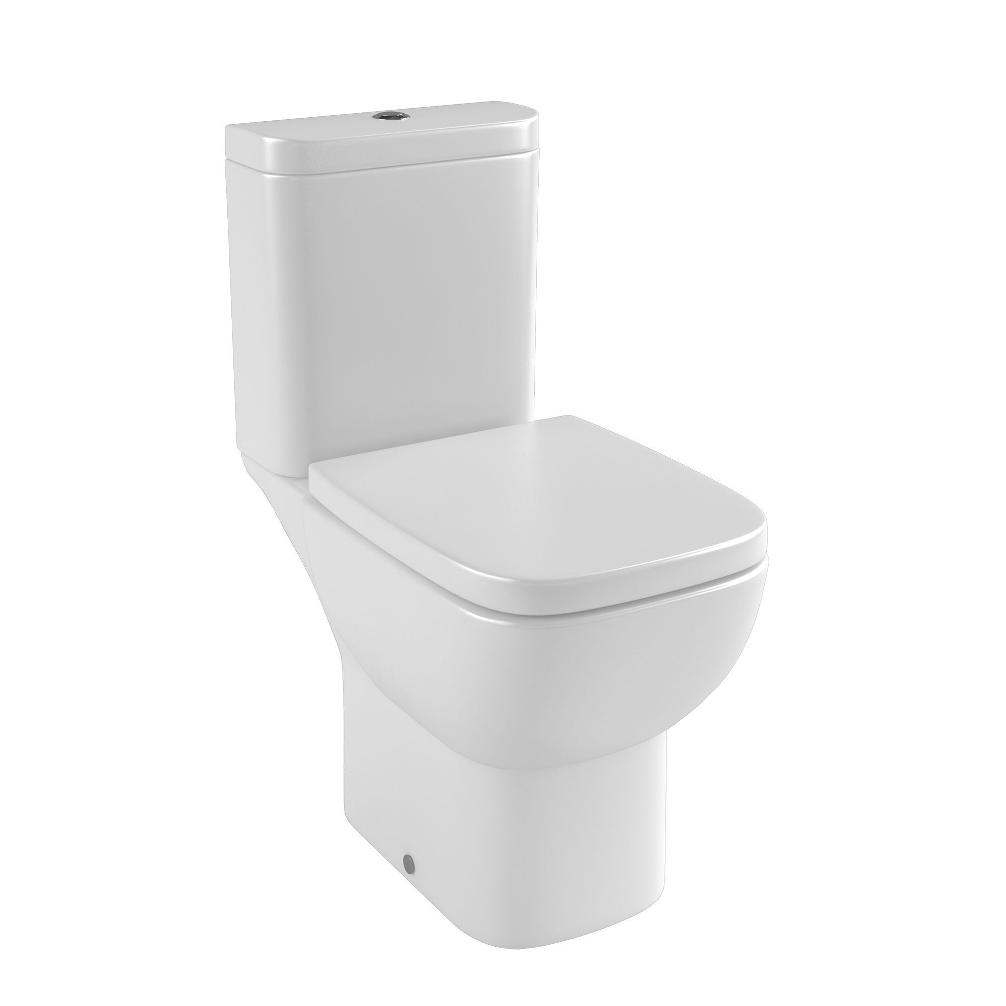 Cooke & Lewis Santoro White Close-coupled Toilet & full pedestal basin (W)360mm (H)790mm