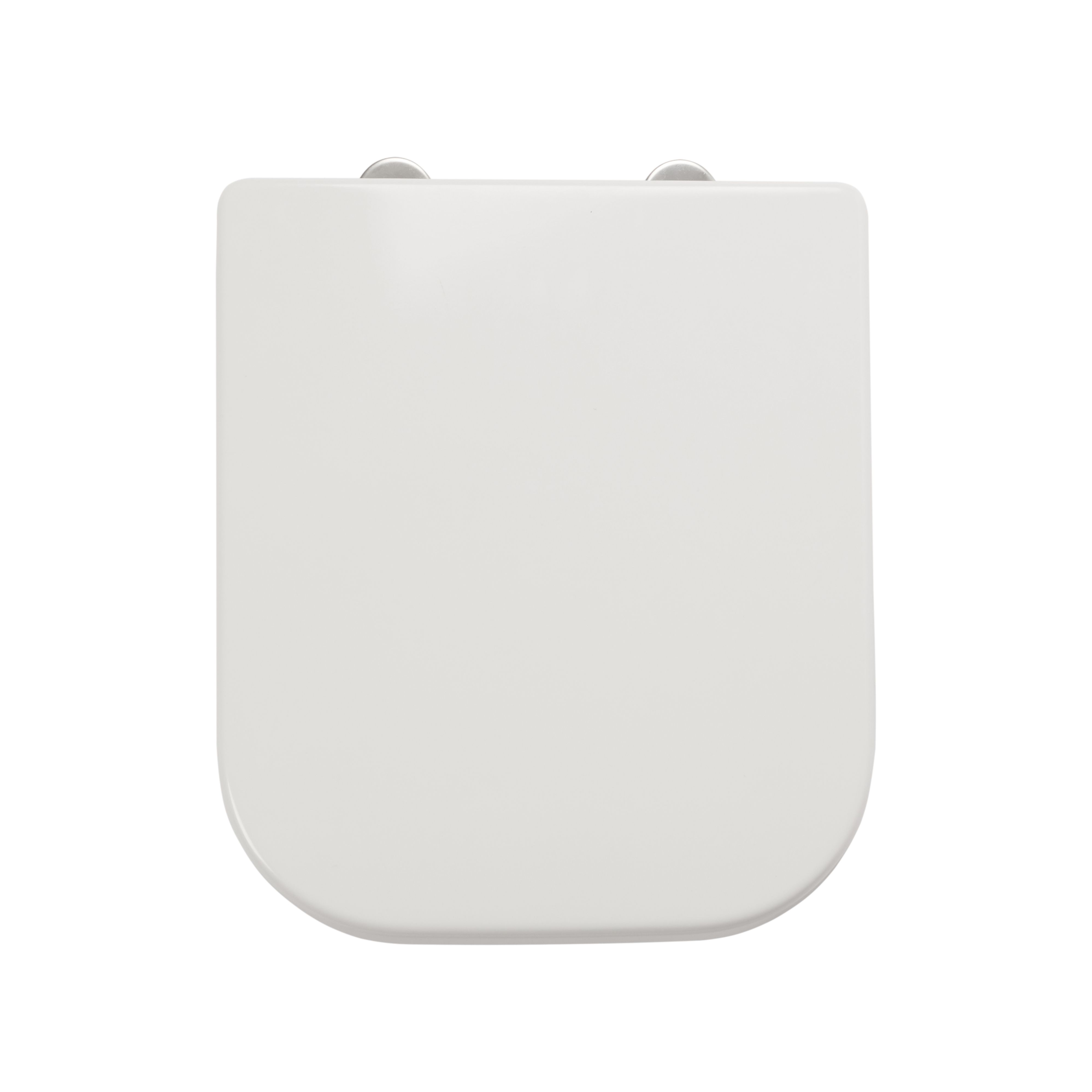Cooke & Lewis Santoro White Soft close Toilet seat | DIY at B&Q