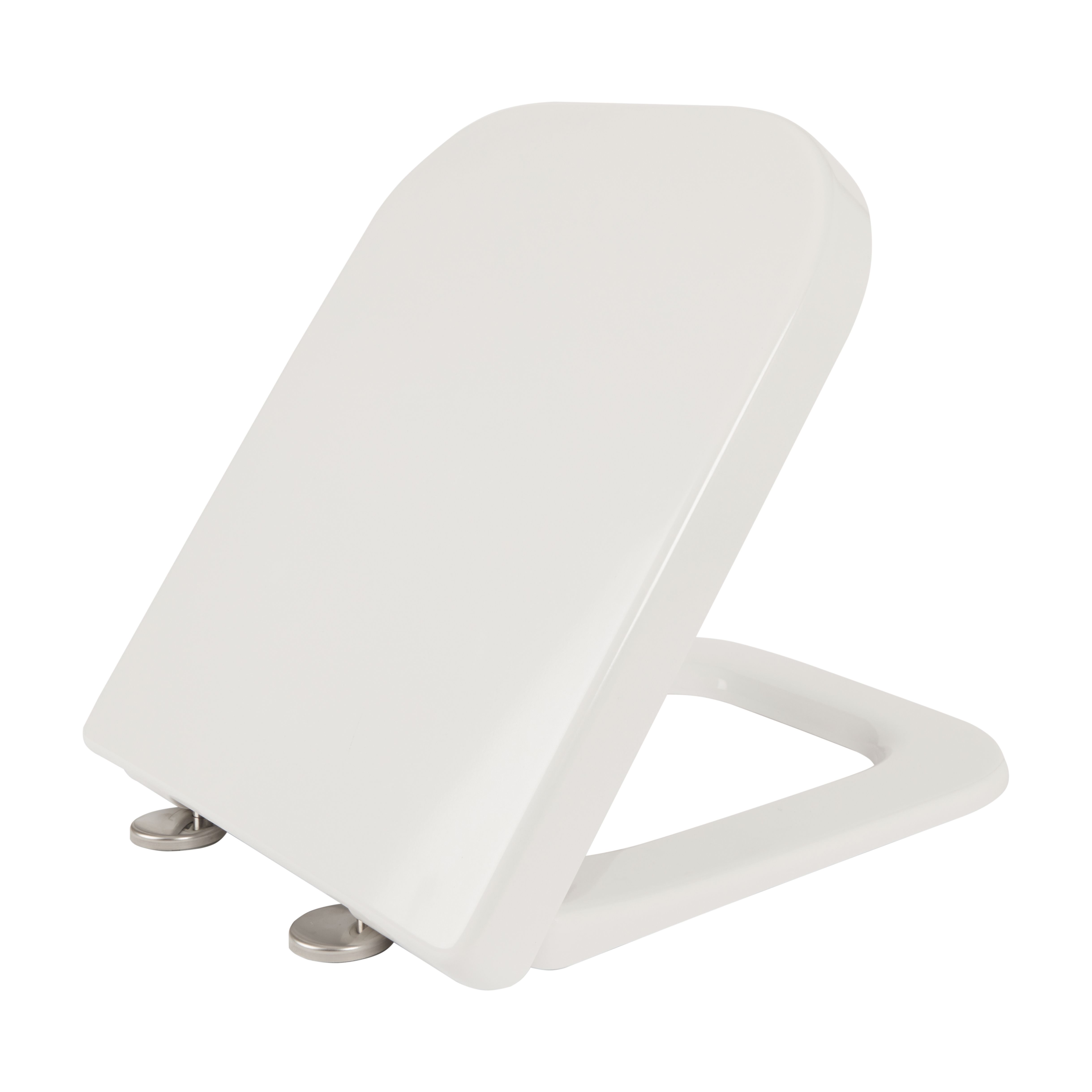 Cooke & Lewis Santoro White Soft close Toilet seat | DIY at B&Q