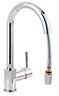 Cooke & Lewis Saru Chrome effect Kitchen Pull out tap