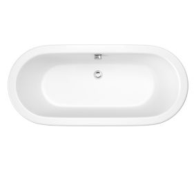 Cooke & Lewis Savoy White Acrylic Oval Freestanding Bath (L)1700mm (W)755mm
