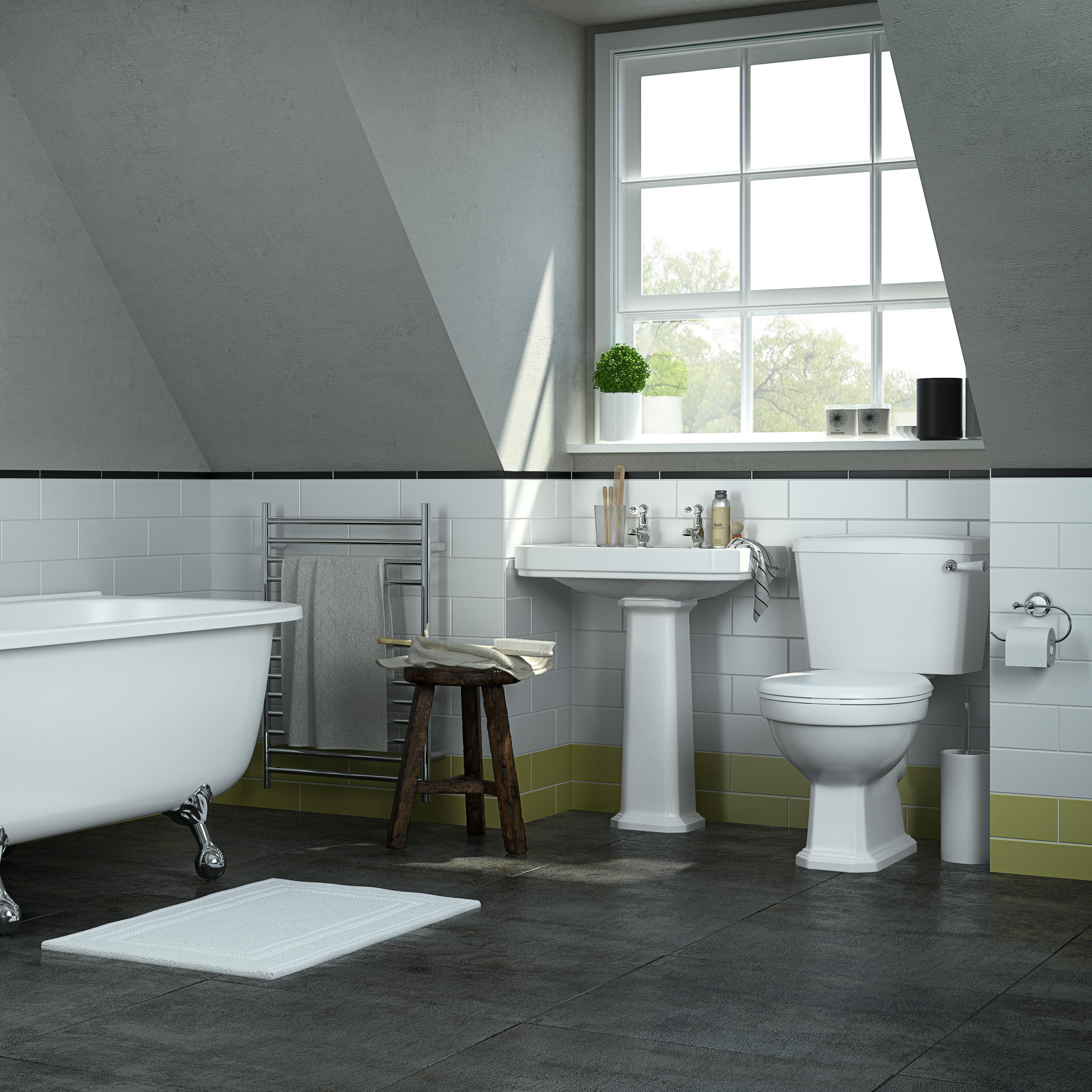 Cooke & Lewis Serina White High-low Toilet with Soft close