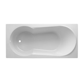 Cooke & Lewis Shaftesbury Acrylic Rectangular White Straight 0 tap hole Bath (L)1700mm (W)800mm