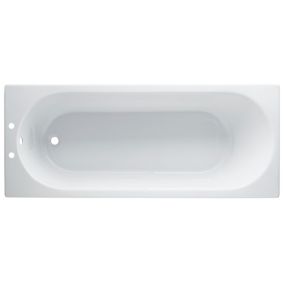 Cooke & Lewis Shaftesbury White Acrylic Rectangular Straight Bath (L)1500mm (W)700mm