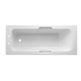 Cooke & Lewis Shaftesbury White Acrylic Rectangular Straight Bath (L)1700mm (W)700mm