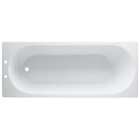 Cooke & Lewis Shaftesbury White Acrylic Rectangular Straight Bath (L)1700mm (W)700mm