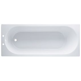 Cooke & Lewis Shaftesbury White Acrylic Rectangular Straight Bath (L)1700mm (W)700mm