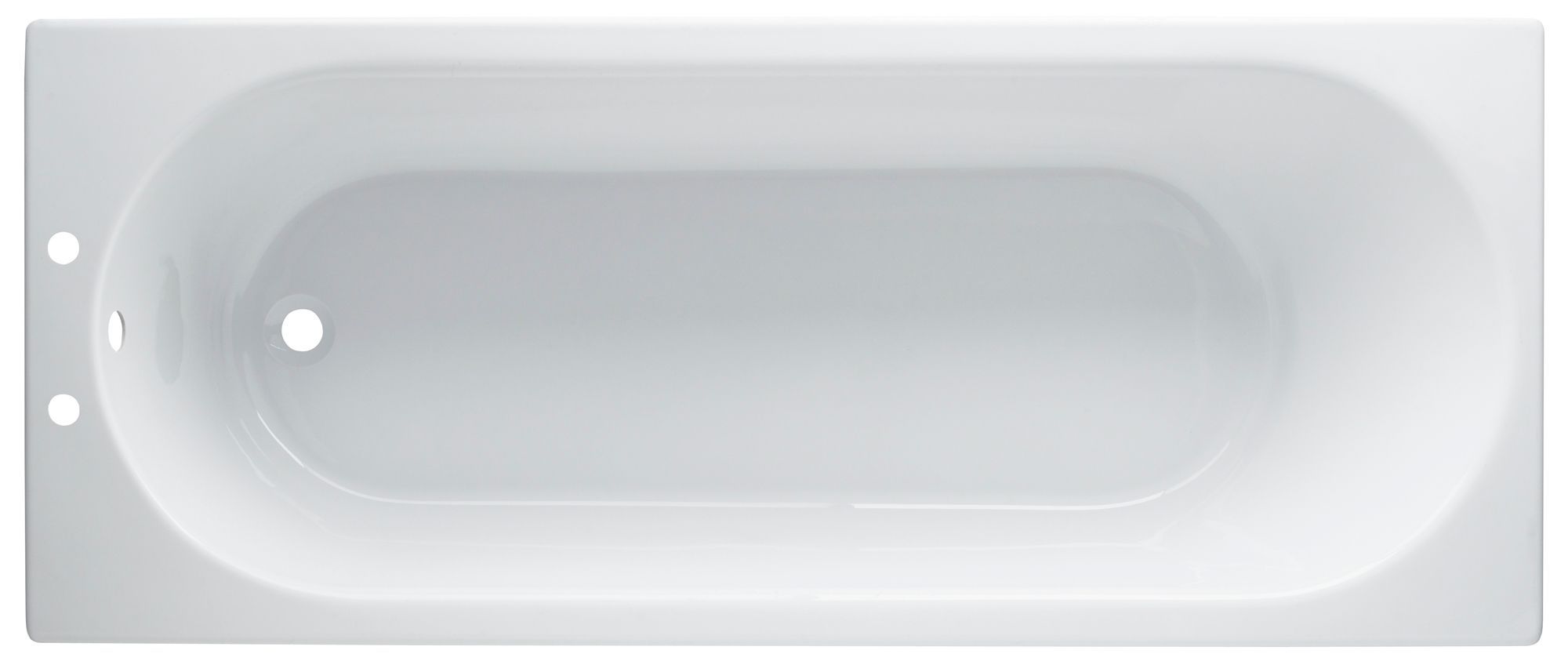 Cooke & Lewis Shaftesbury White Rectangular Straight Bath with 2 Tap holes (L)150cm (W)70cm
