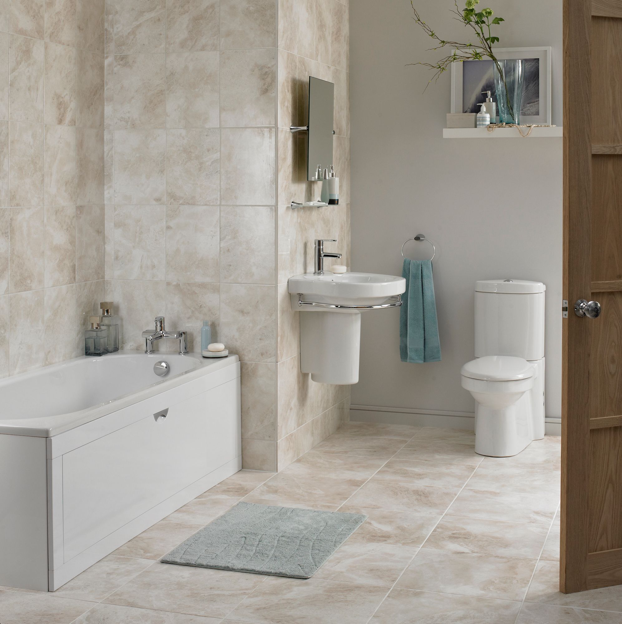 Cooke & Lewis Shaftesbury White Standard Acrylic Rectangular Straight Bath (L)1700mm (W)700mm