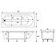Cooke & Lewis Shaftesbury White Standard Acrylic Rectangular Straight Bath (L)1700mm (W)700mm